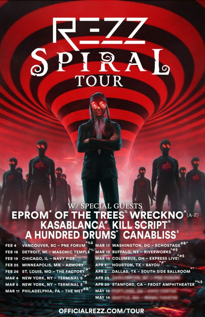 REZZ announces 17-date North American ‘Spiral’ tour to accompany fourth album releaseSpiral Tour Admat 1