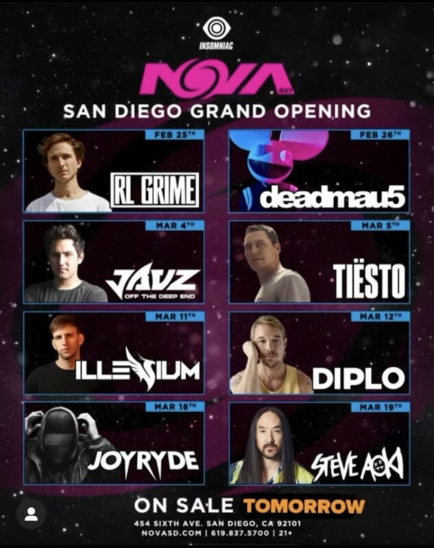 RL Grime, ILLENIUM, Tiësto and more headline Insomniac’s grand opening of San Diego’s NOVA SDFKfLpmZVcAEcYuP