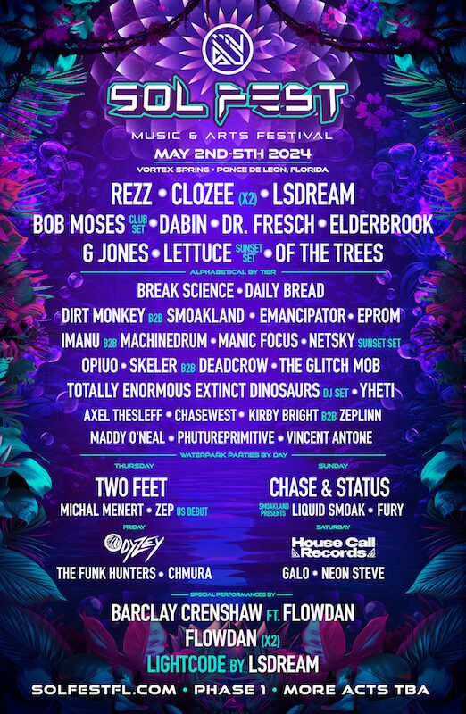 Sol Fest Music & Arts Festival unveils first phase of 2024 lineup: G Jones, REZZ, Of The Trees, and more5783d9ee Ff28 79c5 7c97 B45532d78b0b